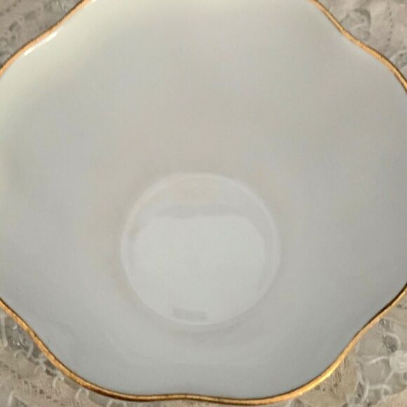 Bone China Cup & Saucer Taylor Kent Longton Scalloped Edge 1940s England - Picture 4 of 8